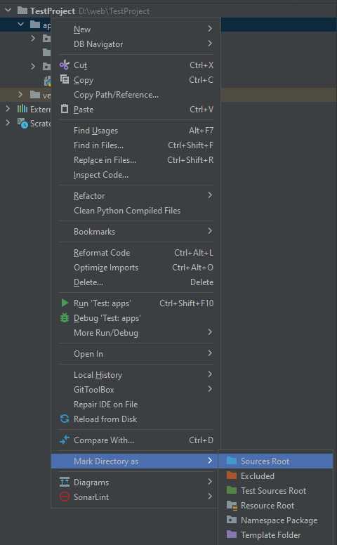 Импорт файлов из внешних каталогов через Settings
