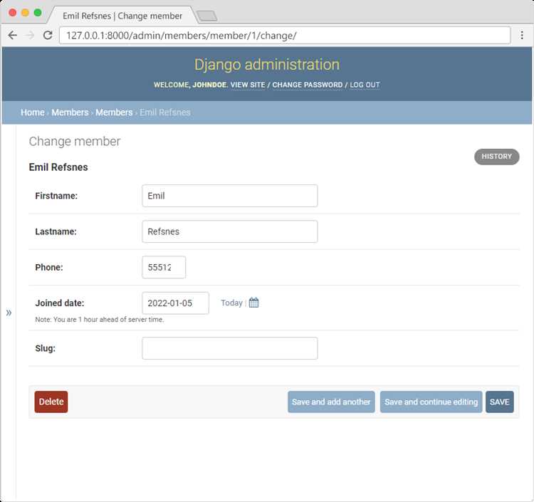 Совместимость Slug с админкой Django