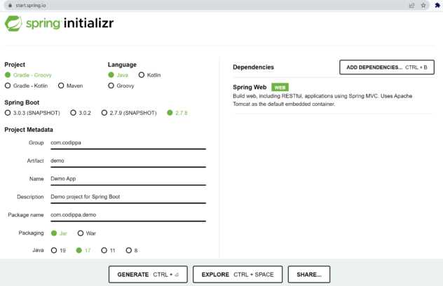 Импорт проекта из Spring Initializer в IDE