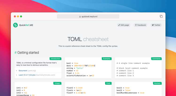 Примеры настройки зависимостей с помощью Toml