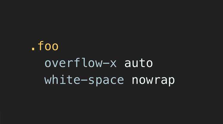 Сочетание nowrap с overflow и text-overflow