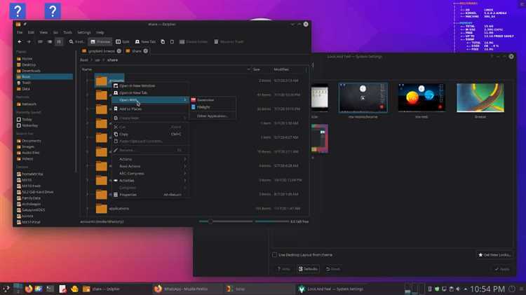 2 что является компонентом рабочего стола kde