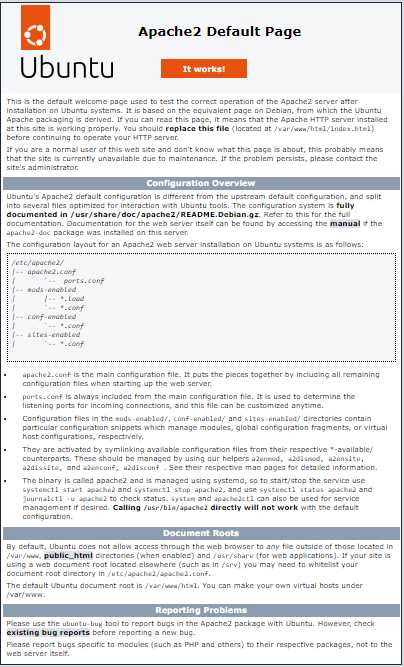 Apache2 ubuntu default page как убрать Apache2 ubuntu default page как убрать