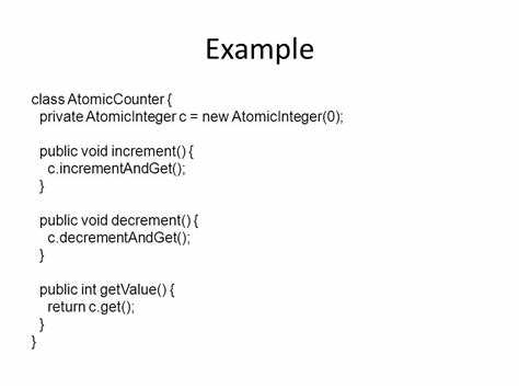 Примеры использования AtomicInteger для счетчиков и флагов