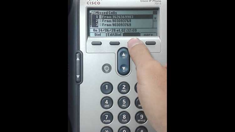 Cisco ip phone 7911 как посмотреть пропущенные вызовы