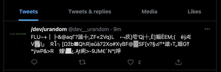 Чтение байтов из /dev/urandom с помощью cat, head и dd