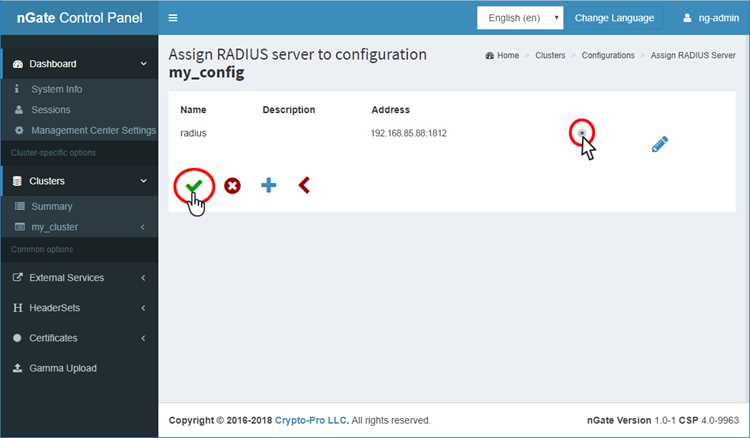 Настройка протоколов и политик безопасности на RADIUS