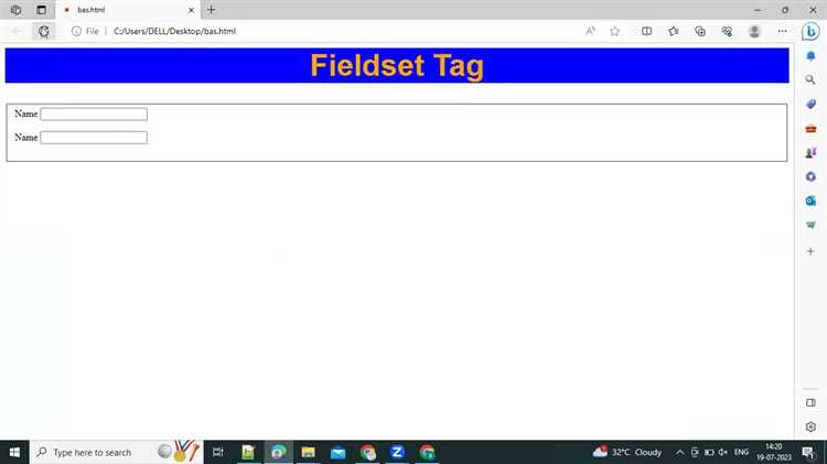 Когда применять fieldset для группировки элементов формы