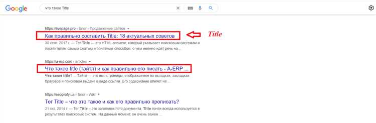 Расположение тега title в структуре HTML-документа