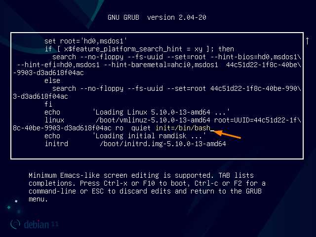 Как ядро Linux обрабатывает строку init bin bash при выполнении файла