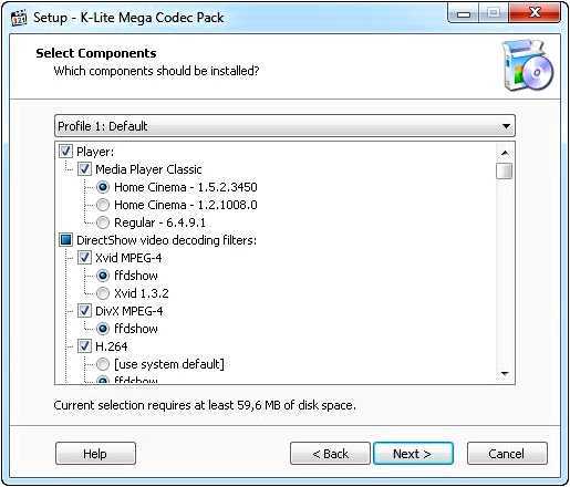 Из каких компонентов состоит K Lite Codec Pack и за что отвечает каждый