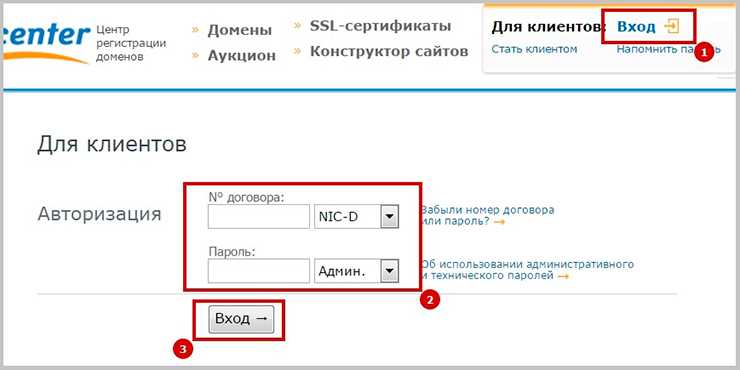 Проверка прав доступа к домену в NIC RU