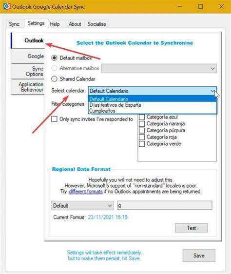 Добавление нового интернет-календаря в Outlook