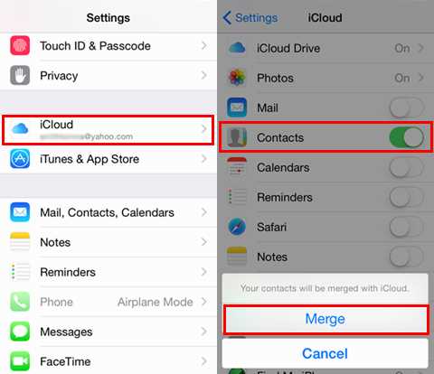 Синхронизация iCloud с устройствами Apple