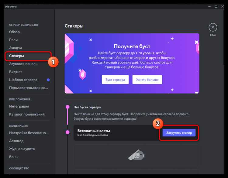 Назначение прав доступа боту Vexera перед установкой
