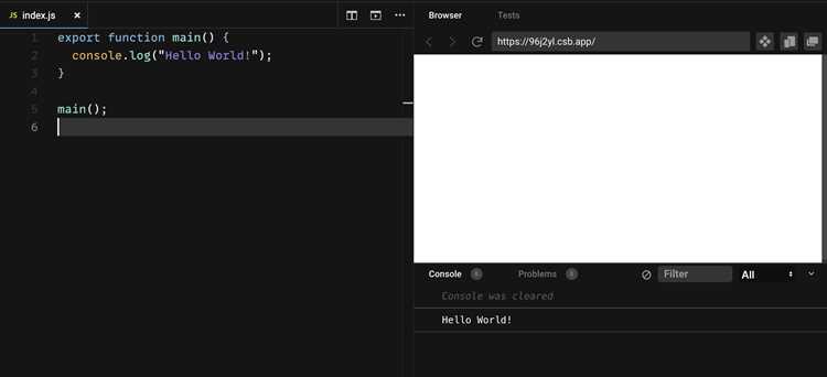 Где можно запустить первый JavaScript-код без установки программ
