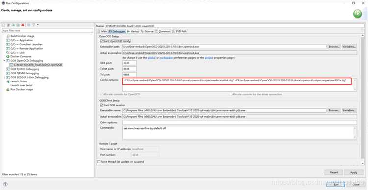 Как настроить openocd для stm32 в eclipse