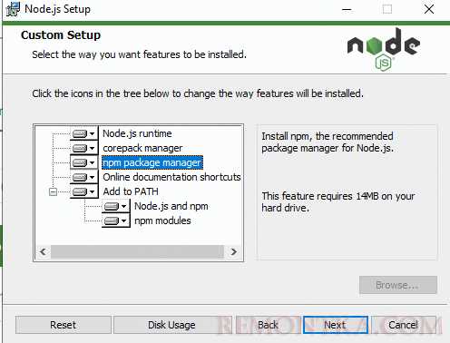 Полное удаление Node.js и npm в Windows через систему и очистку PATH