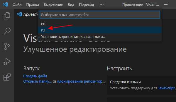 Проверка версии Visual Studio и доступности русского интерфейса