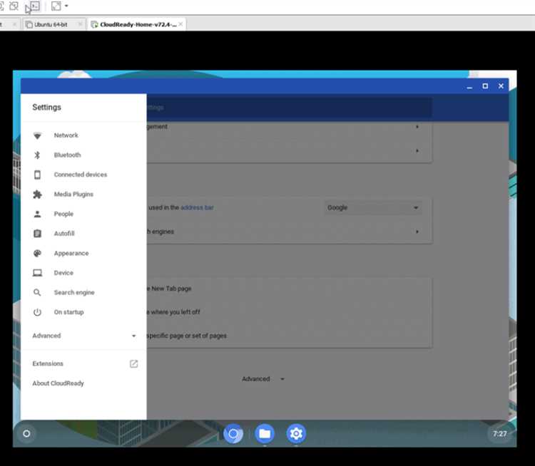 Запуск и первичная настройка Chrome OS в VirtualBox