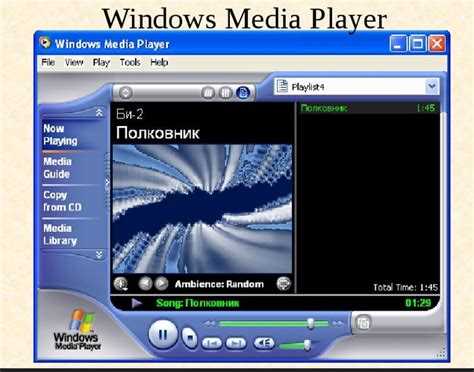 Поддерживаемые форматы файлов визуализаций WMP