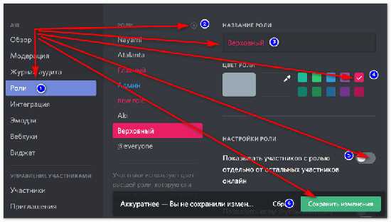 Присвоение роли через список участников