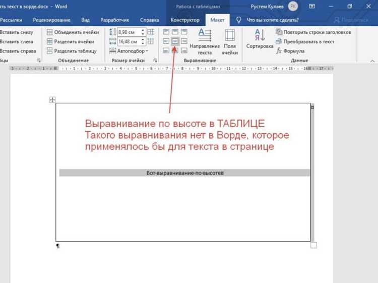 Центрирование строк и абзацев