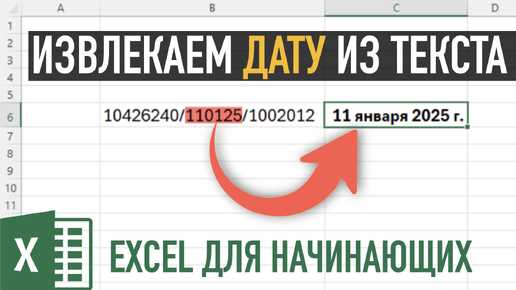 Как вытащить дату из текста excel Как вытащить дату из текста excel
