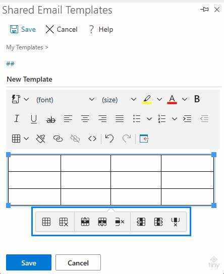 Как вставить таблицу в письмо Outlook с помощью панели инструментов