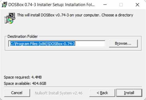 Запуск скомпилированных программ в DOSBox