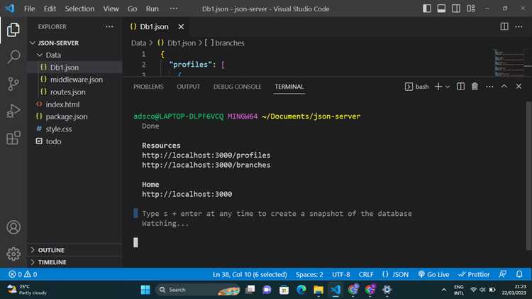 Как запустить json server