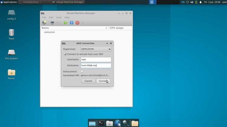 Проверка доступов и учетных данных для хоста KVM