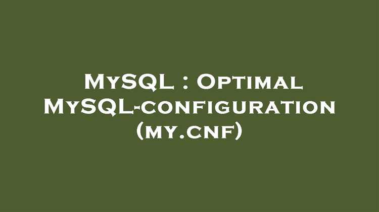 My cnf mysql где находится My cnf mysql где находится