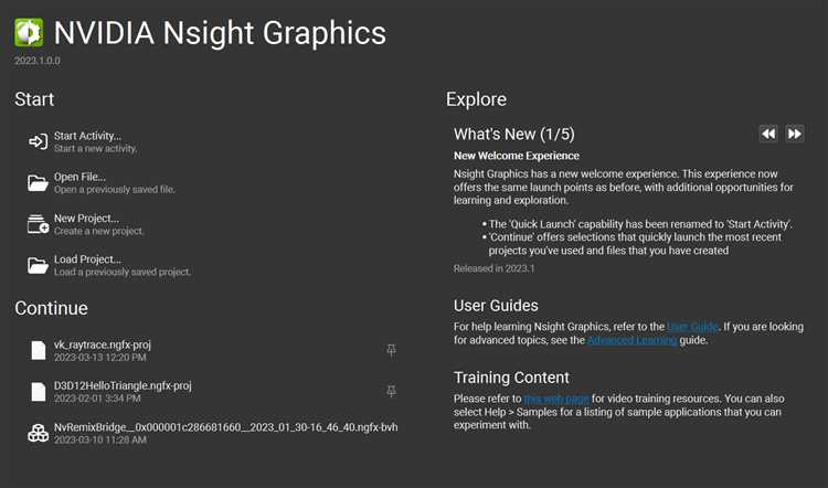 Настройка проекта Visual Studio для захвата кадров GPU