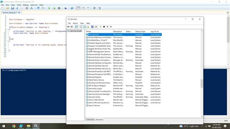 Создание службы Windows с использованием sc.exe