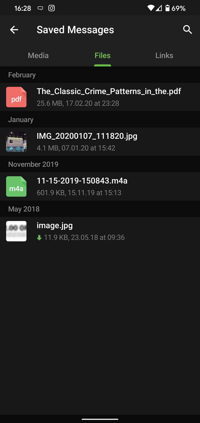 Как отправить сообщение в Saved messages