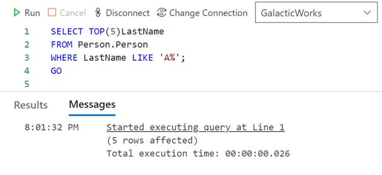 Влияние SET NOCOUNT ON на сетевой трафик между SQL Server и клиентом