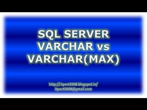 Советы по выбору между Varchar, Varchar Max и текстовыми типами данных