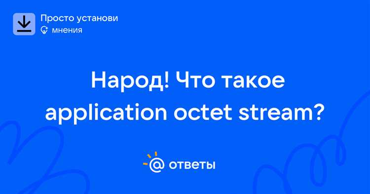 Application octet-stream: как открыть файл