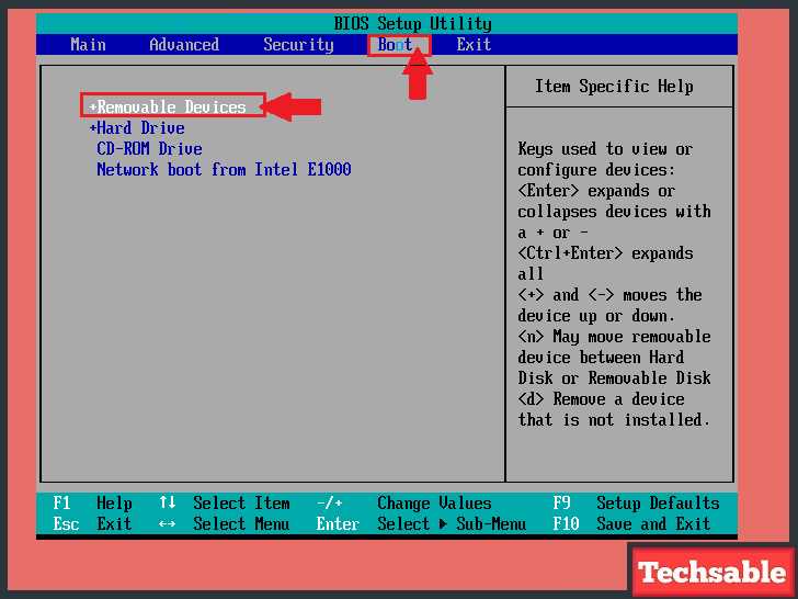 Как задать постоянный порядок загрузки в BIOS/UEFI