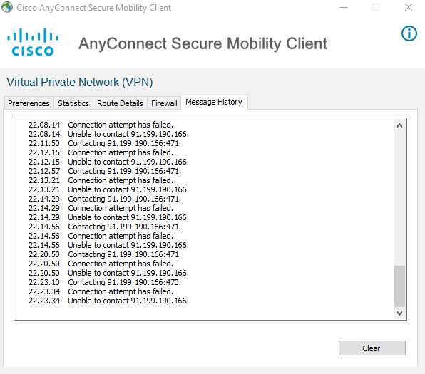 Cisco anyconnect login failed что делать Cisco anyconnect login failed что делать