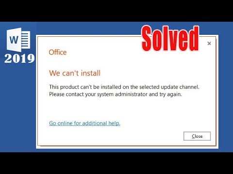 Couldn t install office 2019 что делать