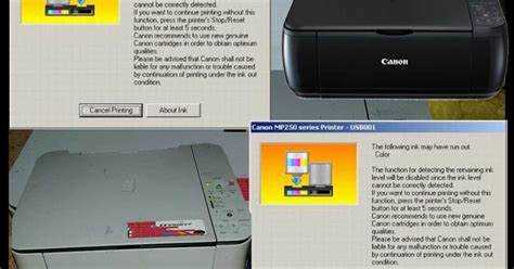 Использование сервисного режима для Canon MP250