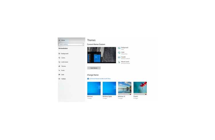 Скачивание новых тем из Microsoft Store