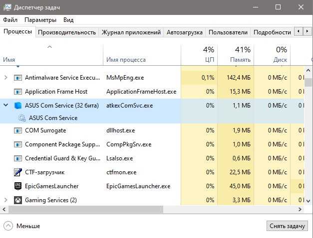 Какие службы asus можно отключить