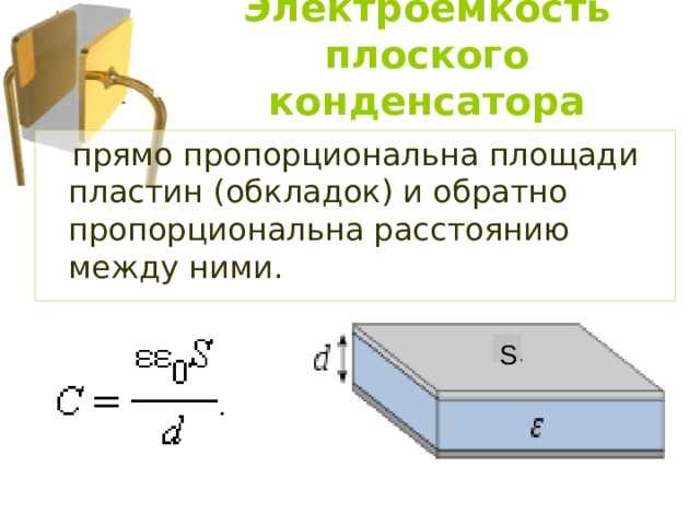 Как диэлектрическая проницаемость материала влияет на величину емкости