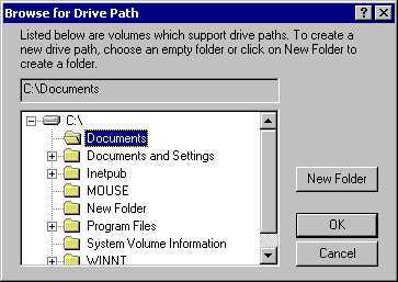 Подключить том как пустую ntfs папку что это