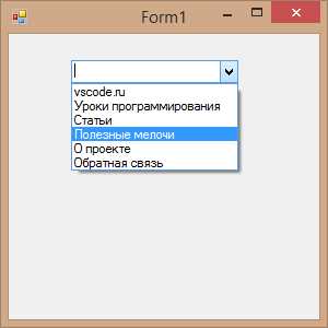 Как очистить combobox c