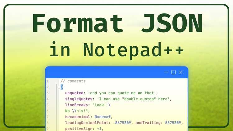 Как отформатировать json в notepad