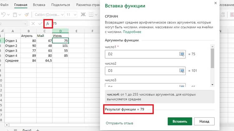 Использование среднего в графиках и диаграммах
